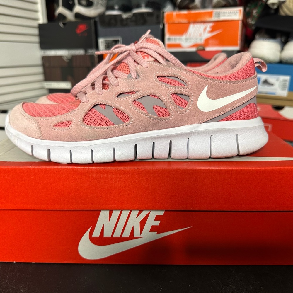Nike Coral and White Running Shoes